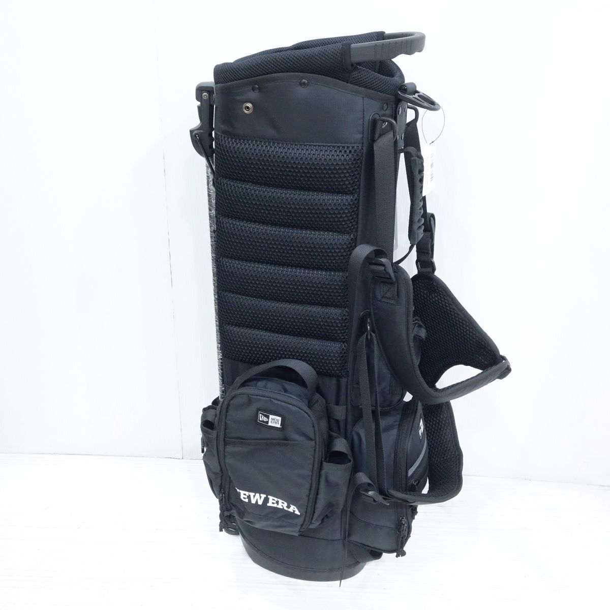 NEW ERA ニューエラ ゴルフ キャディーバッグ 9型 スタンド式 ワードマークロゴ ブラック ホワイト 13517853