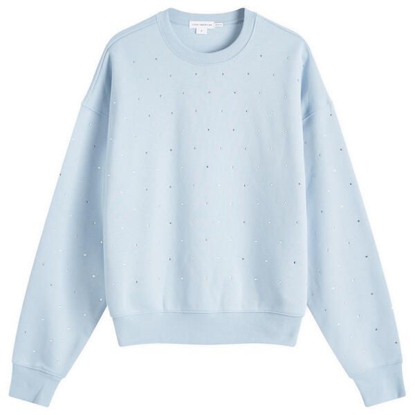 グッドアメリカン レディース アウター パーカー スウェット クルーネック シャツ Good American Crystal Crewneck Sweatshirt Winter Sky