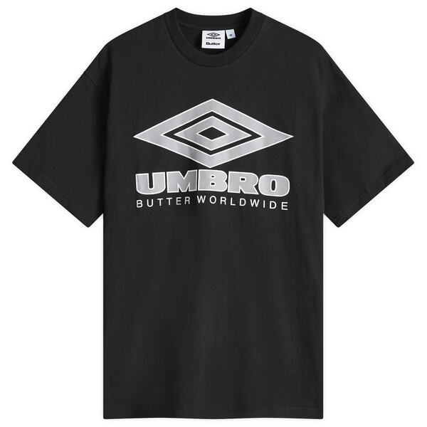 バターグッズ メンズ トップス Tシャツ ロゴ Butter Goods x Umbro Diamond Logo TShirt Black ブラック
