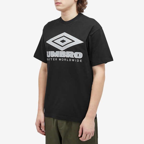 バターグッズ メンズ トップス Tシャツ ロゴ Butter Goods x Umbro Diamond Logo TShirt Black ブラック