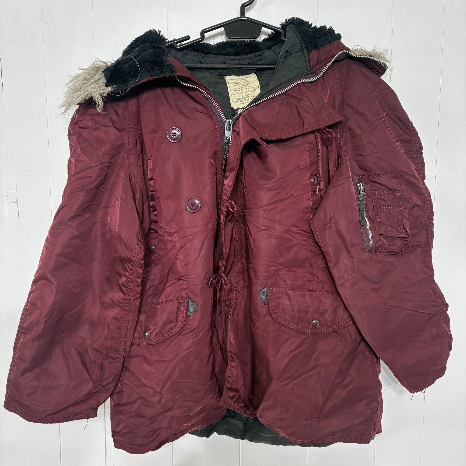 MF ALPHA アルファ N-3B フライトジャケット ボルドー USA製 希少 レア