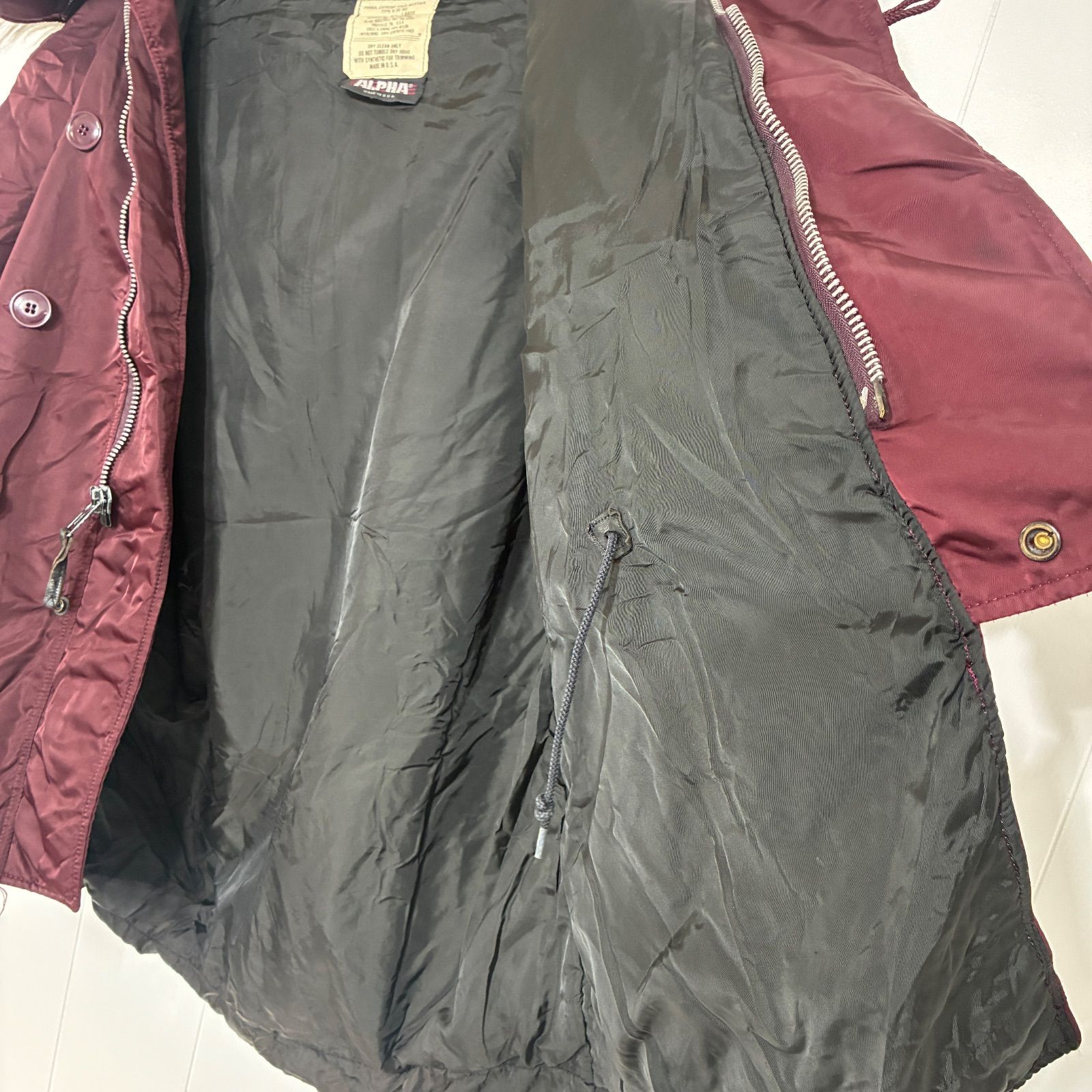 MF ALPHA アルファ N-3B フライトジャケット ボルドー USA製 希少 レア