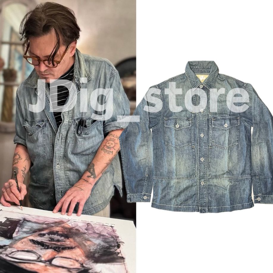 ジョニーデップ着用 RRL デニムシャツ