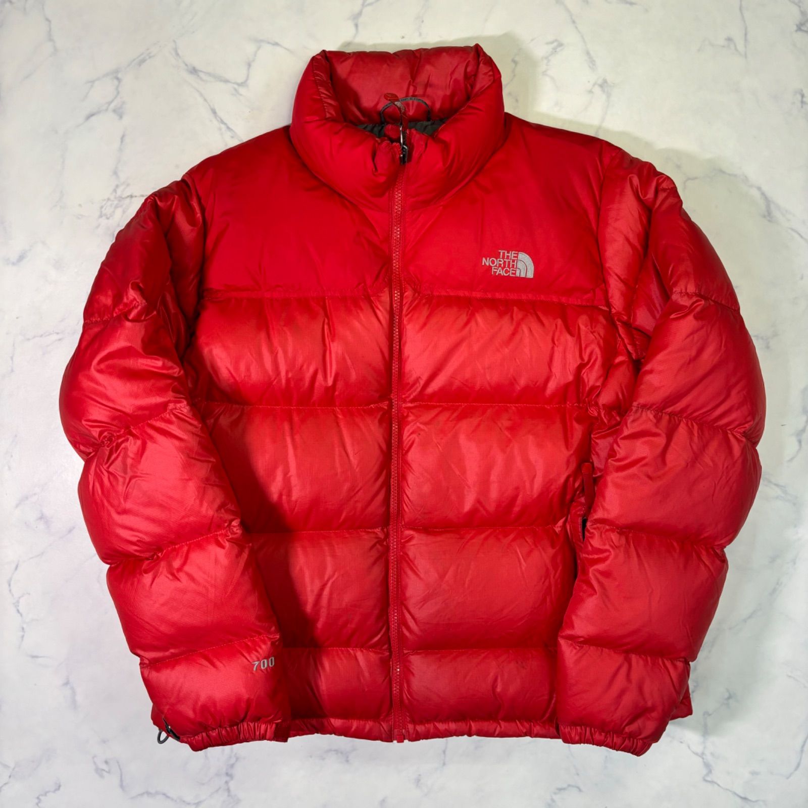 THE NORTH FACE 700 FP ダウンジャケット レッド 刺繍ロゴ 韓国製