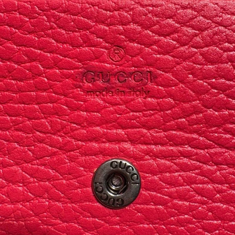  グッチ GUCCI ダブルG コンパクトチェーンウォレット 701074 ピンク レザー レディース ウォレットチェーン その他 小物