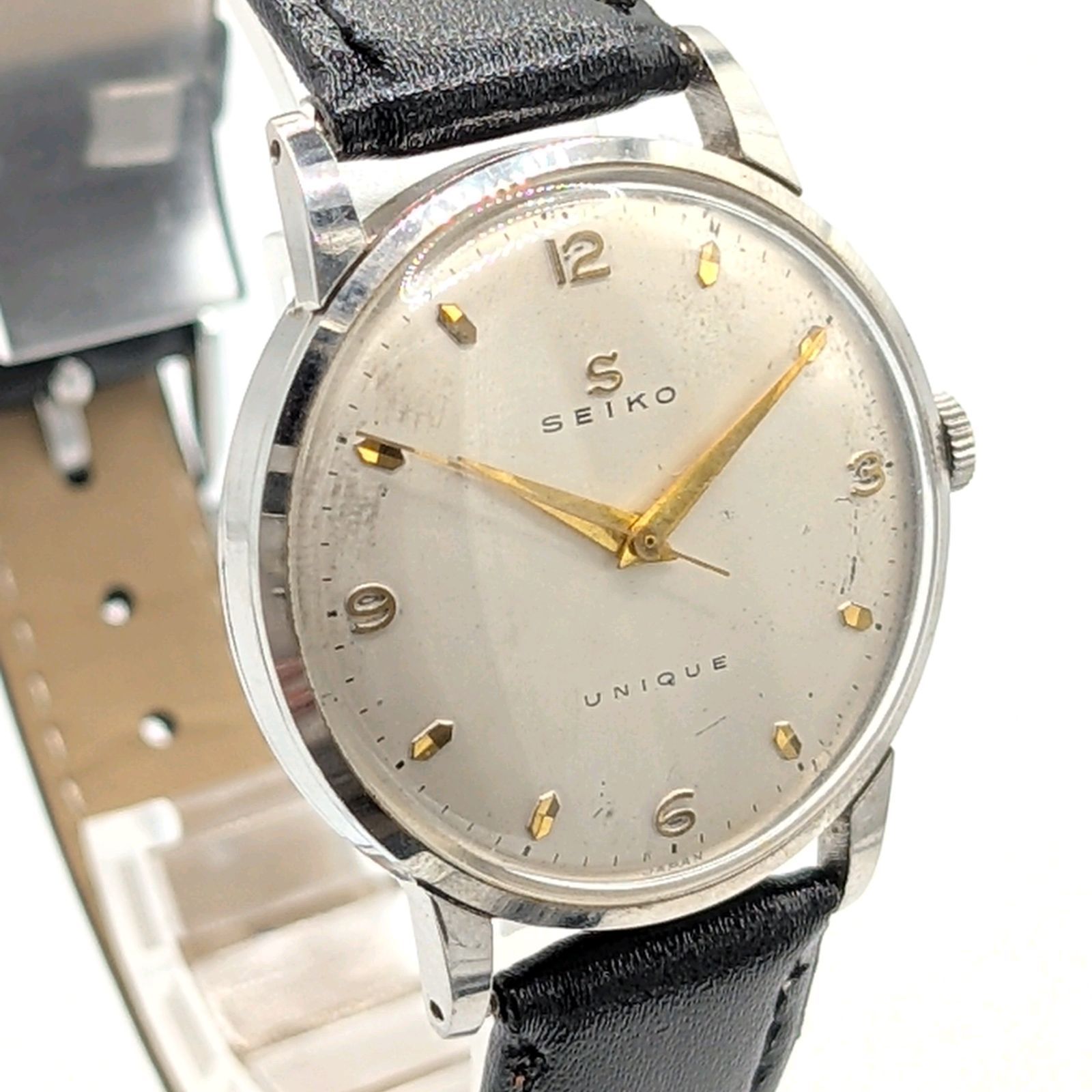 SEIKO UNIQUE Watch Hand Winding Men s Round Silver Y 2 K 00 Vintage Working セイコー ユニーク 時計 手巻き式 レディース ラウンド シルバー ヴィンテージ 稼働品