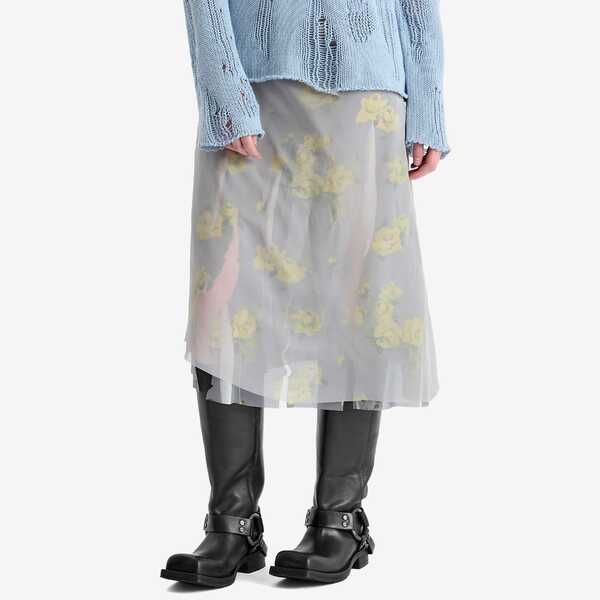 アクネ ストゥディオズ レディース ボトムスカート ヴィンテージ Acne Studios Iranee P Vintage Rose Skirt Yellow Grey グレー