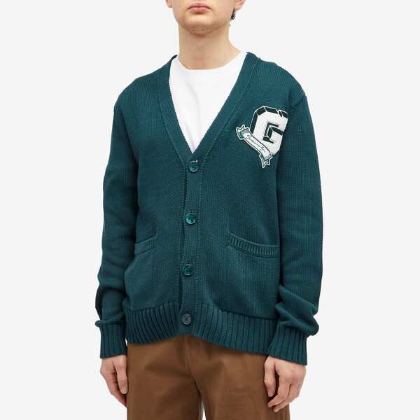 ジバンシー メンズ アウター カーディガン Vネック Givenchy VNeck Varsity Cardigan Fir Green グリーン