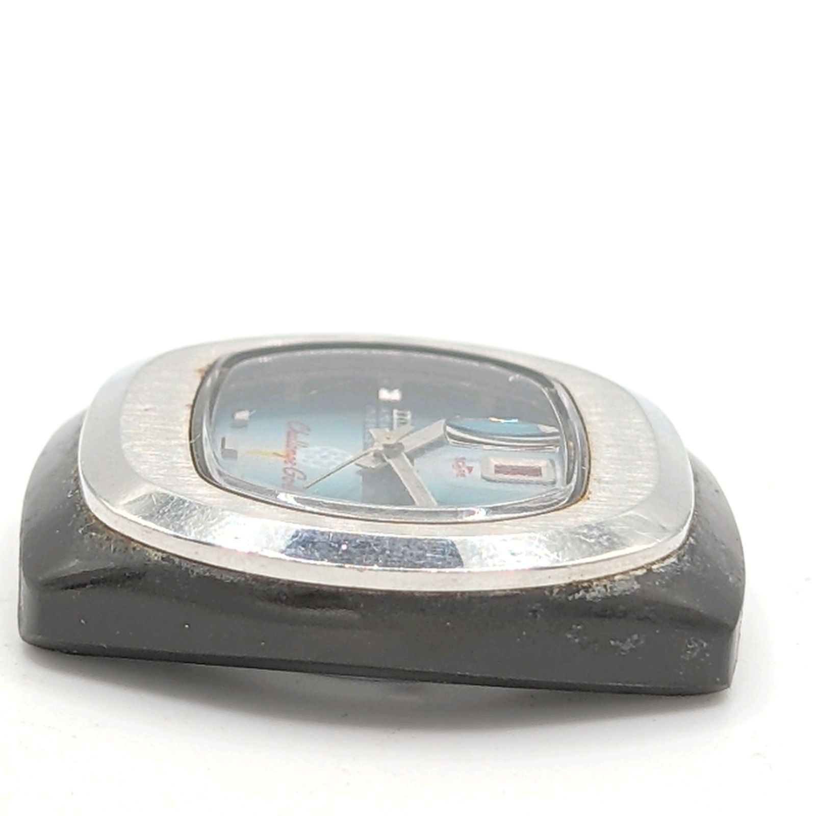  CITIZEN challenge golf 200 M 7760 770901 Watch Men s Automatic Round Silver Date Working シチズン チャレンジゴルフ メンズ 時計 自動巻き ラウンド シルバー 稼働品 自動巻き時計 腕時計(アナログ)