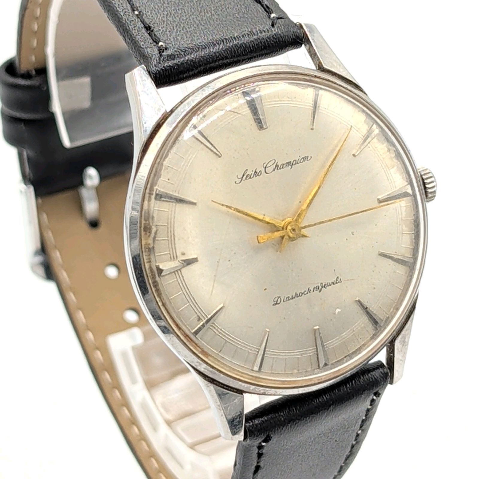 SEIKO Watch Hand Winding Men s Round Silver Y 2 K 00 Vintage Working セイコー チャンピオン 時計 手巻き式 メンズ ラウンド シルバー ヴィンテージ 稼働品