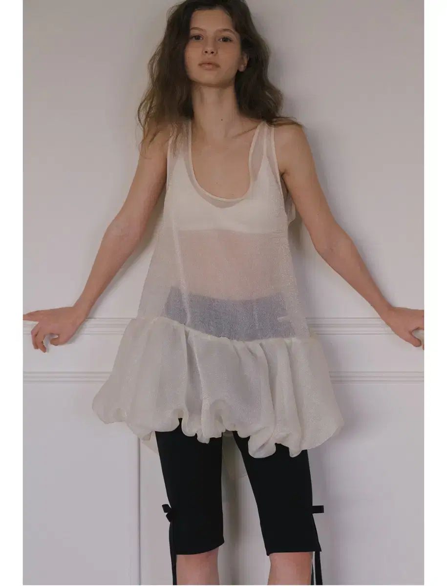 オーバデューフ オーガンザ バルーン ミニ ドレス