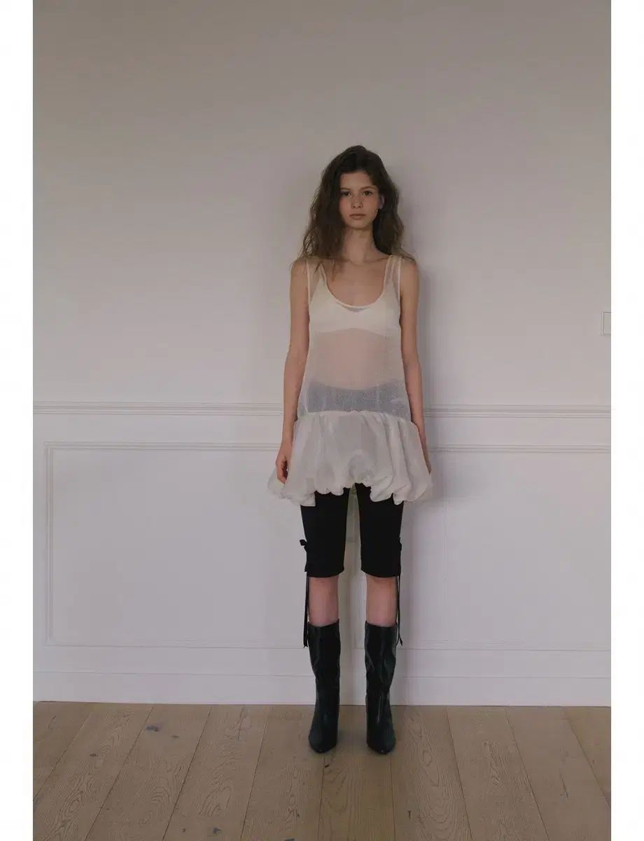 オーバデューフ オーガンザ バルーン ミニ ドレス