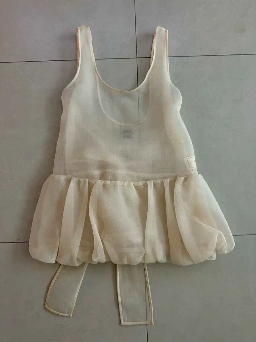  オーバデューフ オーガンザ バルーン ミニ ドレス 長袖 七分袖 ミニワンピース