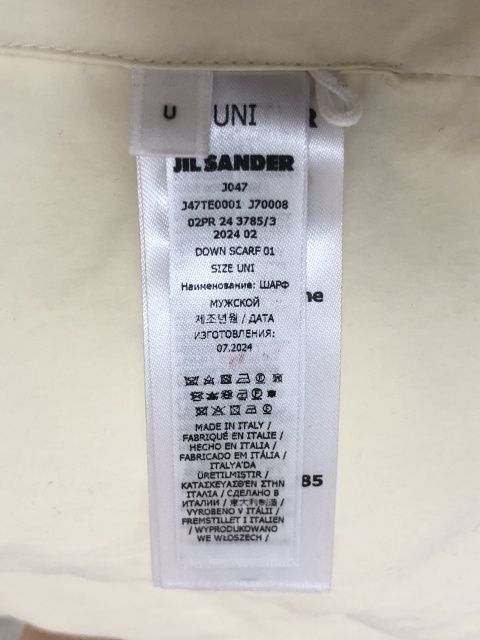  JIL SANDER ジルサンダー プラス マフラー ダウン スカーフ オフホワイト マフラー 小物