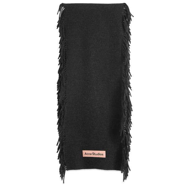 アクネ ストゥディオズ メンズ アクセサリー マフラー ストール スカーフ Acne Studios Canada Cancan Scarf Black Melange ブラック