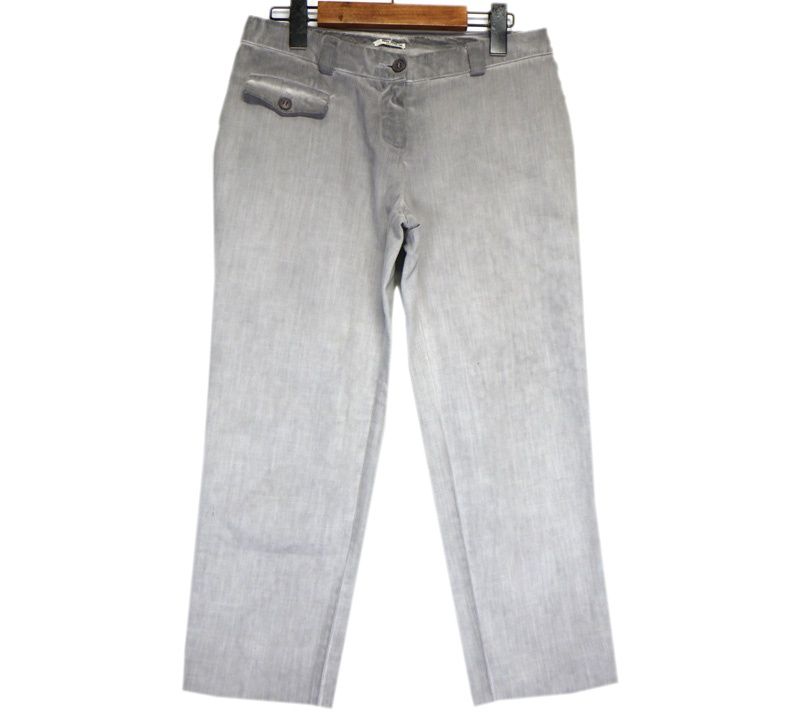 MIUMIUクロップドパンツ ミュウミュウ MIUMIU ウォッシュド クロップド パンツ 46926 - メルカリ