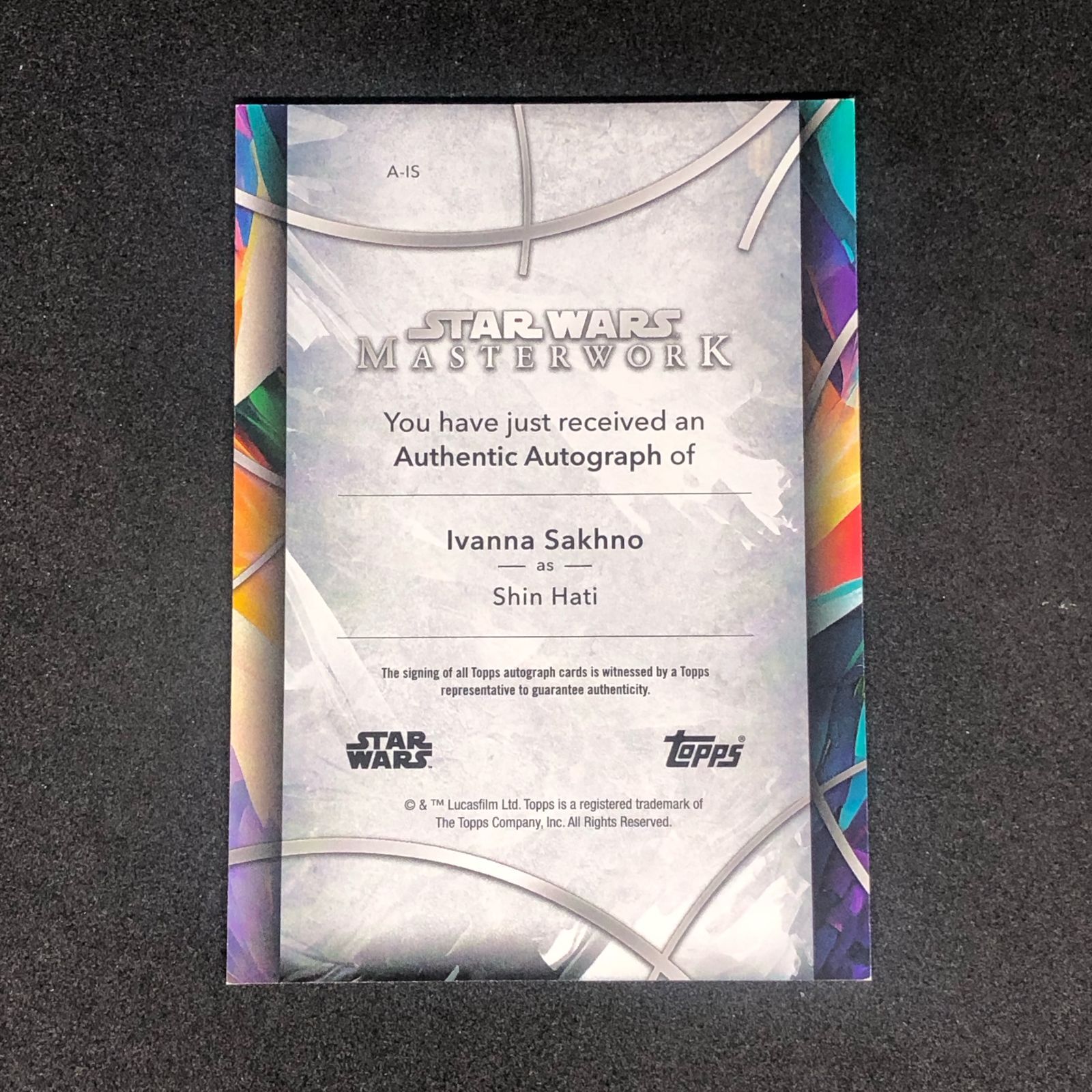Ivanna Sakhno イヴァンナ サフノ 2025 Topps スターウォーズ マスターワーク サインカード A IS