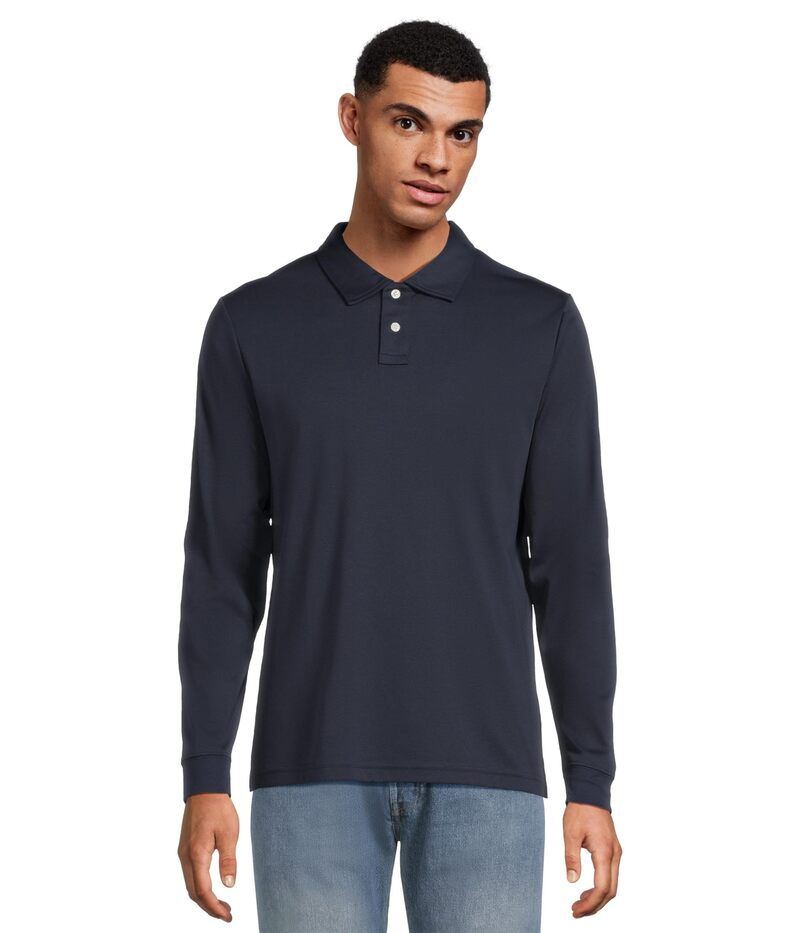 エルエルビーン メンズ トップス シャツ ポロシャツ 長袖 LLBean Comfort Stretch Performance Polo Longsleeve Slightly Fitted Classic Navy ネイビー