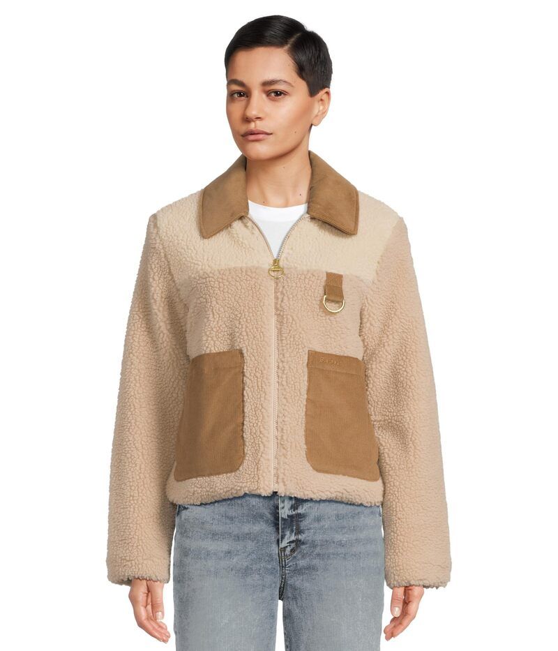 バブアー レディース アウター コート フリース ジャケット Barbour Malena Fleece Jacket NaturalEcru エクリュ