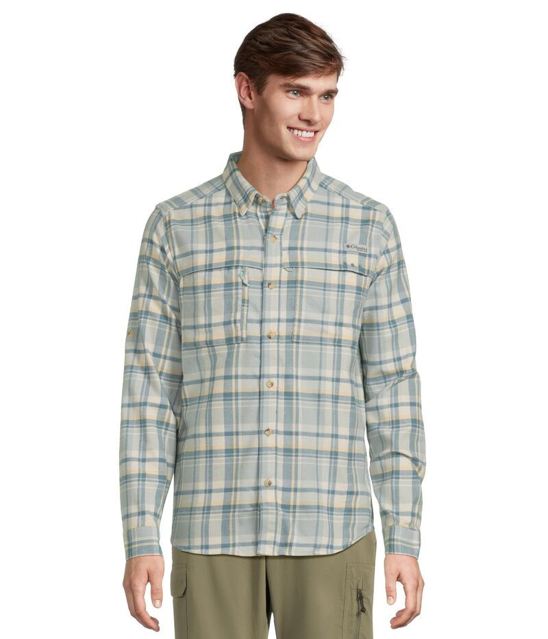 コロンビア メンズ トップス シャツ Columbia Wild Cast Flannel Shirt Crushed Blue Ba ブルー