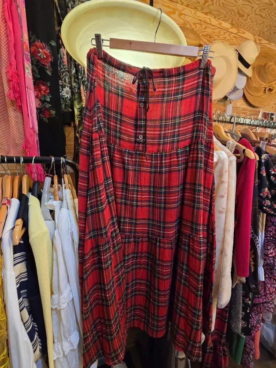 45 rpm タータンチェック ロング丈スカート