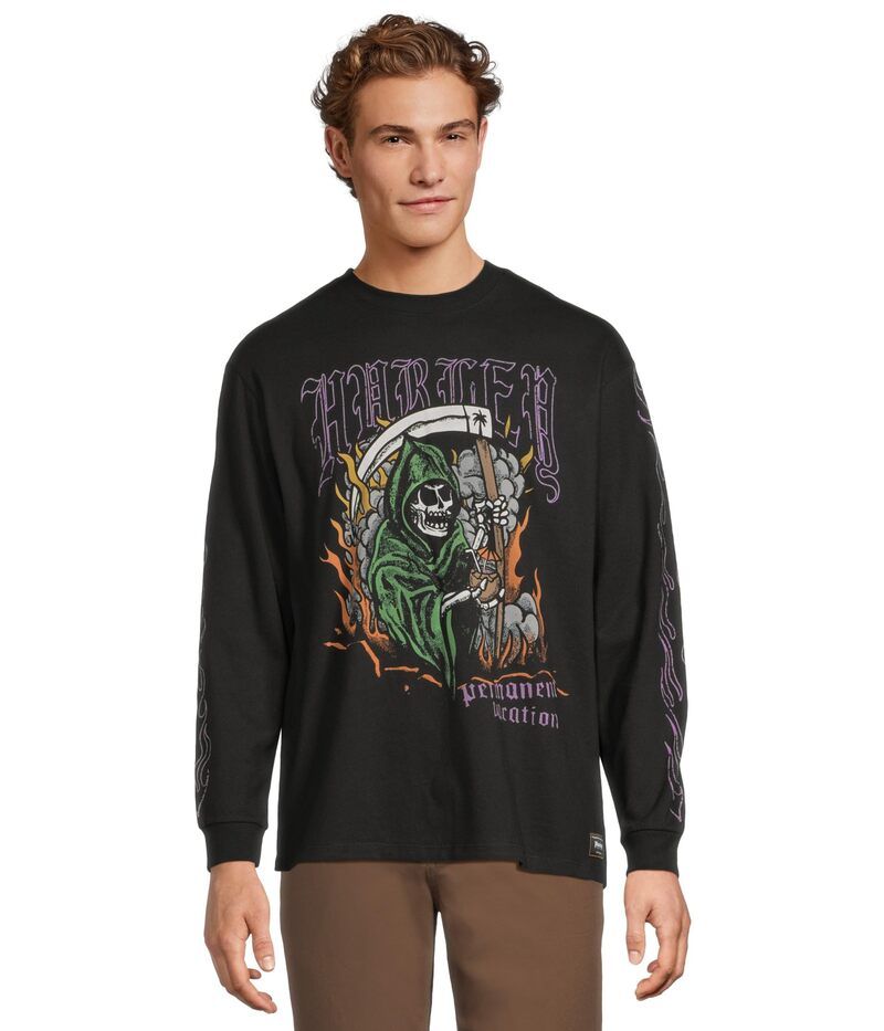 ハーレー メンズ トップス シャツ Hurley Reaping Long Sleeve Black ブラック