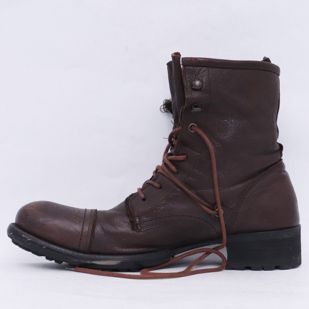 ALFREDO BANNISTER レースアップレイヤードブーツ サイズ40 ブラウン