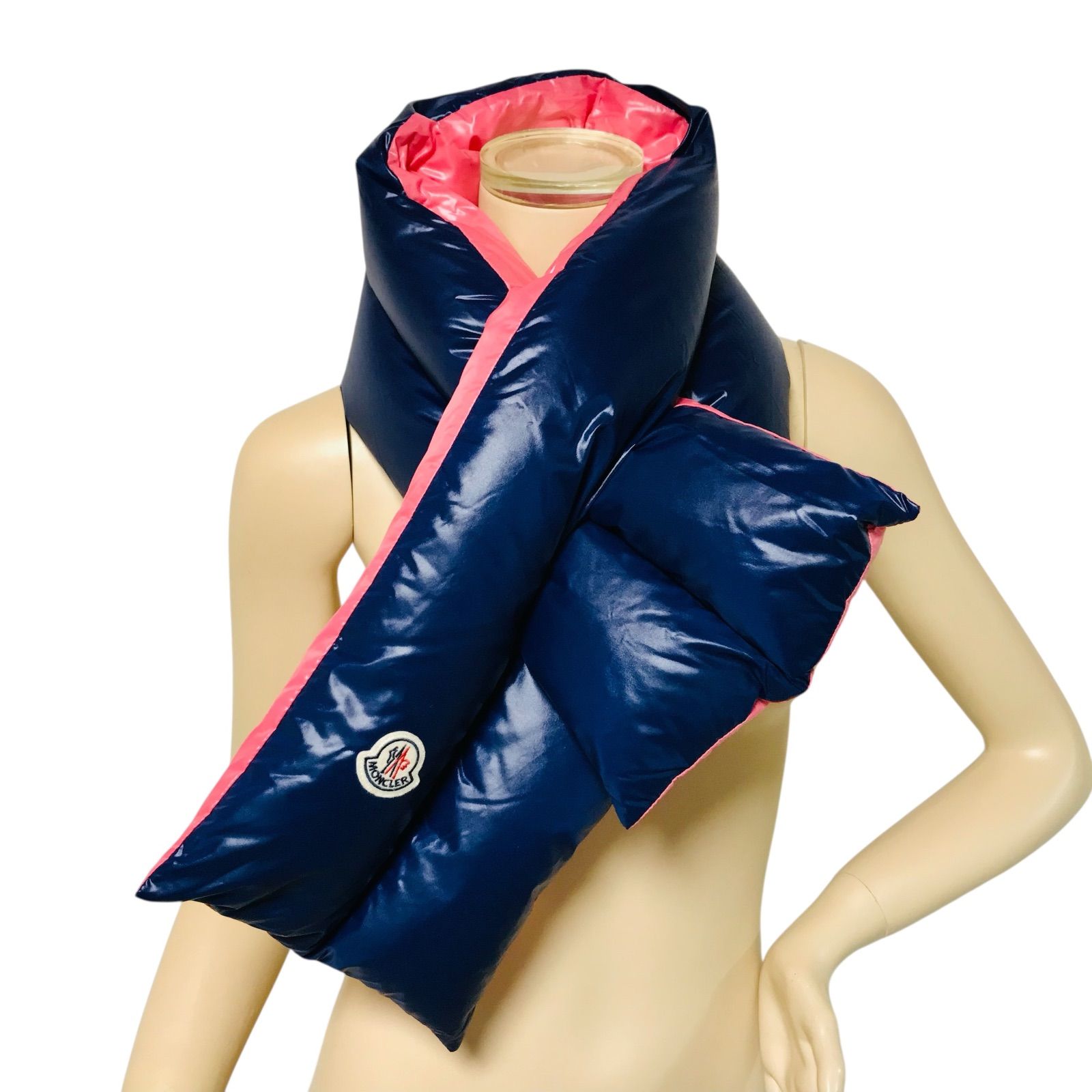 美品☆MONCLER・モンクレール【SCIARPA】ブランドアイコンワッペン付