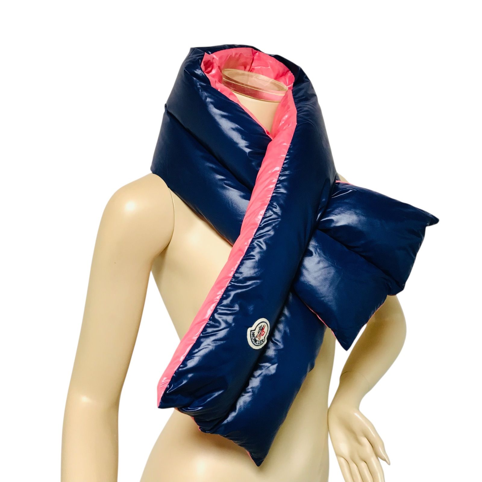 美品☆MONCLER・モンクレール【SCIARPA】ブランドアイコンワッペン付