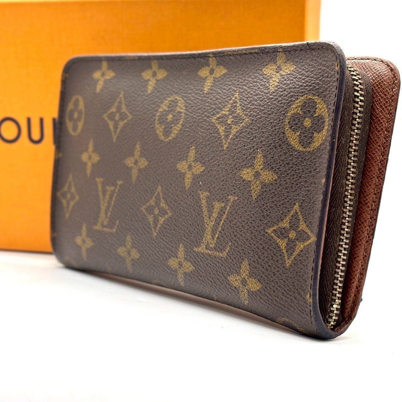 迷ったら ここに戻る LOUIS VUITTON ポルトモネ ジップ ラウンドファスナー 長財布 モノグラム M 61727 ルイヴィトン ブラウン