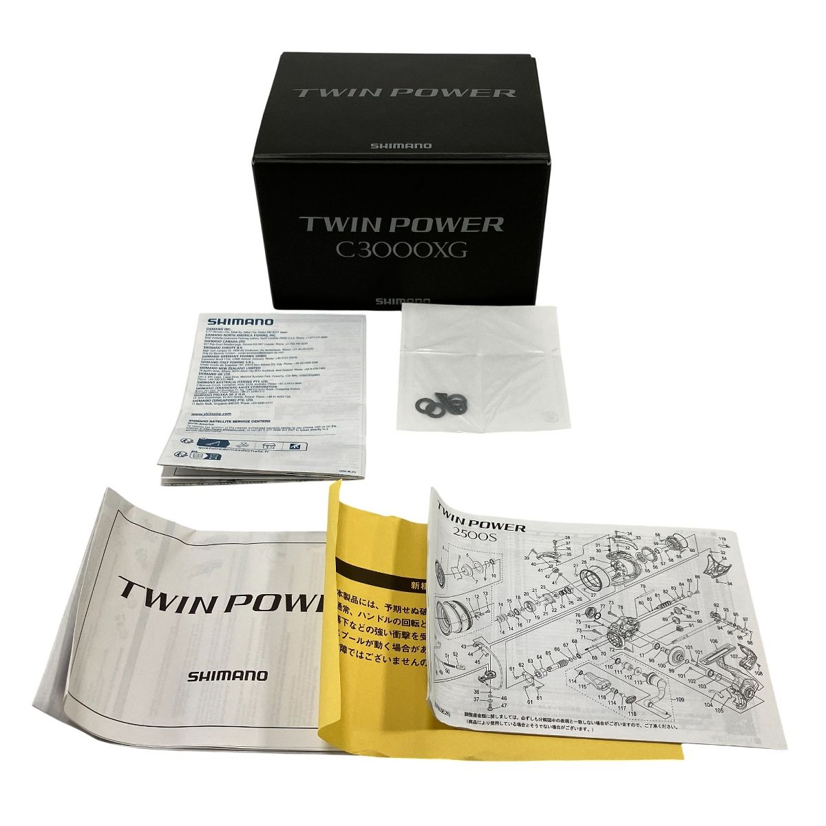SHIMANO 24 ツインパワー C 3000 XG スピニングリール 釣具 フィッシング 良好