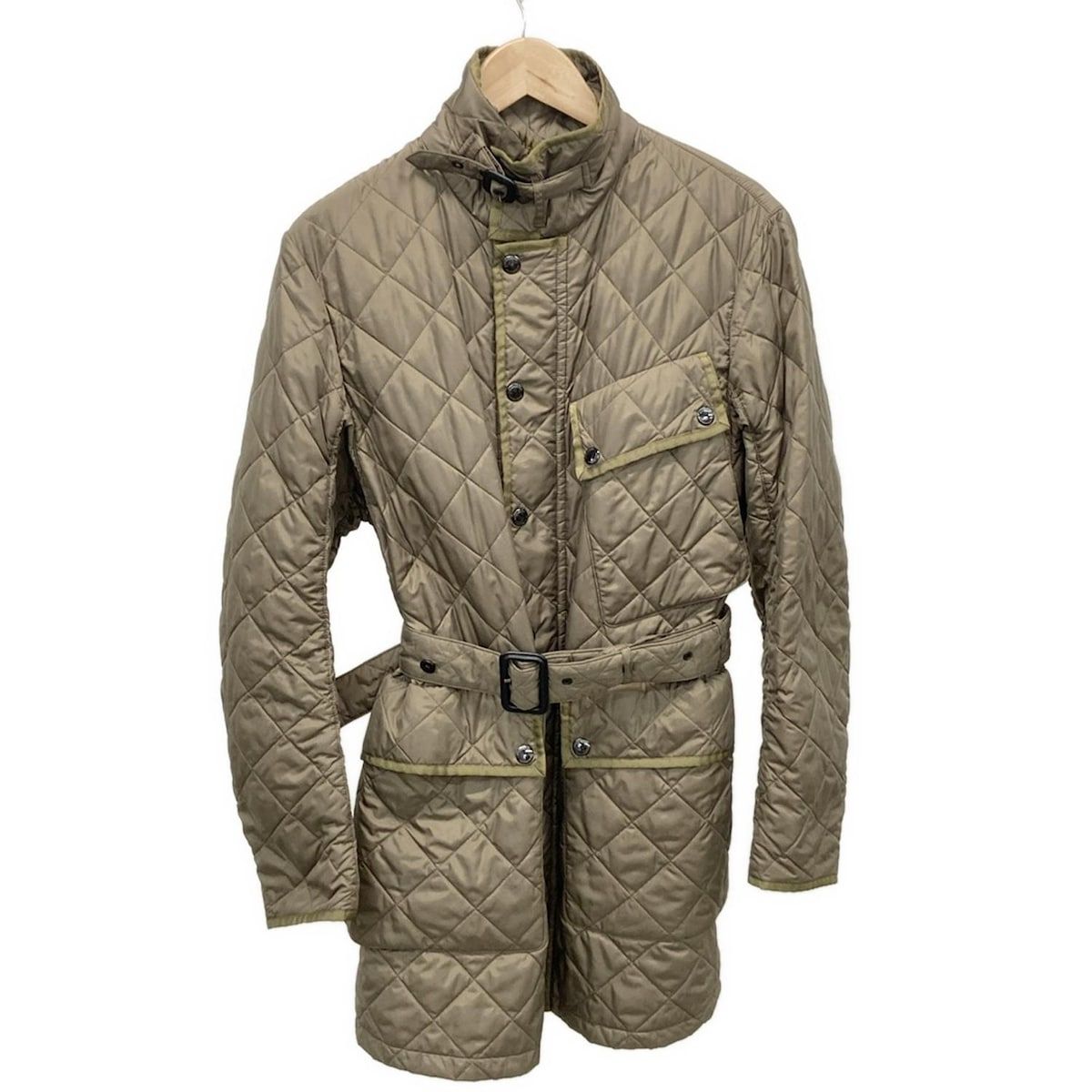 PRORSUM バーバリープローサム コート サイズ46 XL メンズ グレーベージュ 長袖 キルティング 冬