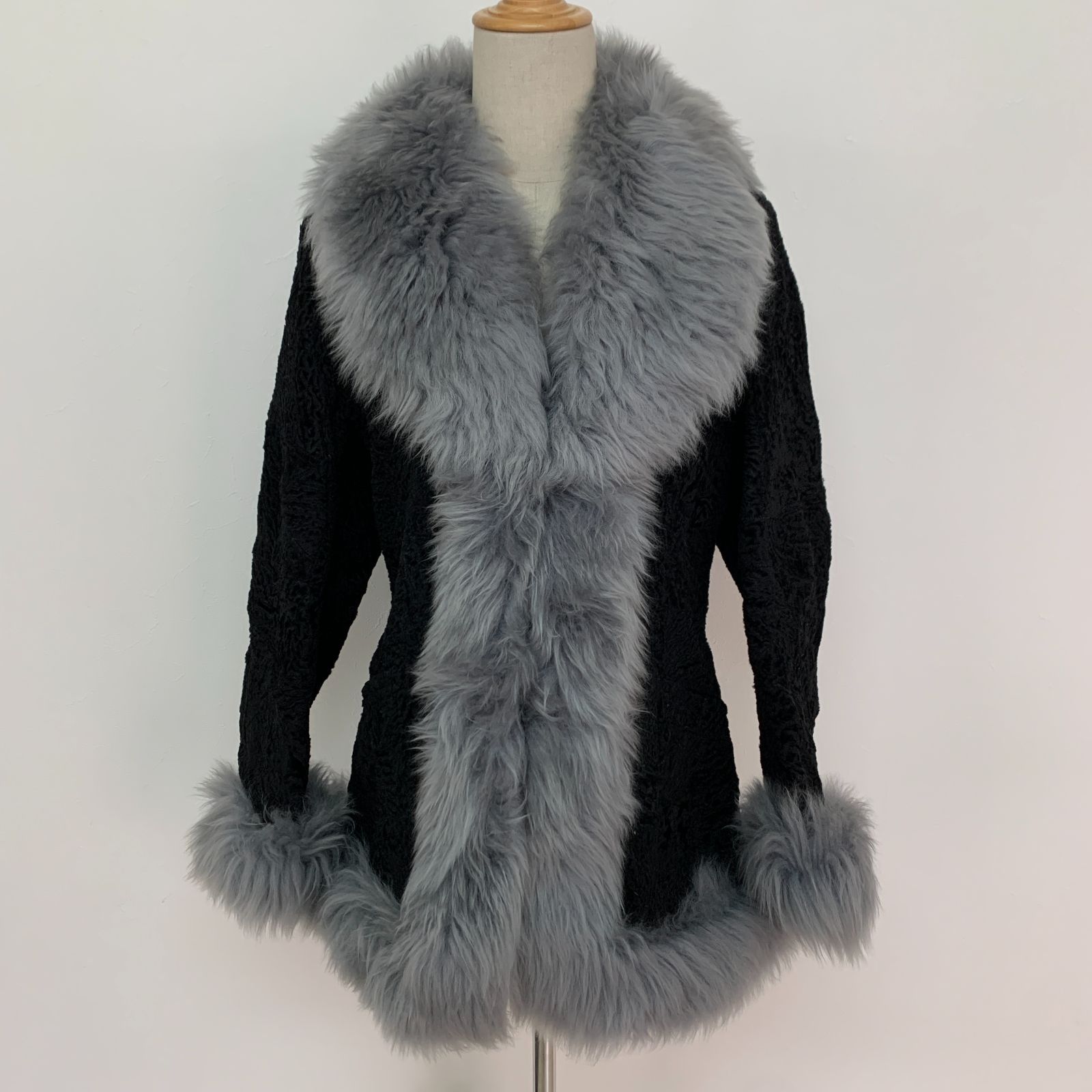 レザーコート レザージャケット 羊革 ファー襟 中綿 レディース Mサイズ パーティー オケージョン