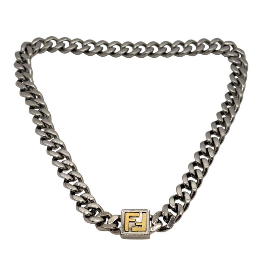 無言で効く、首元】 FENDI キューブチェーンネックレス 喜平 ズッカ