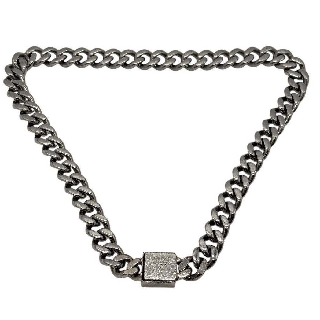 無言で効く、首元】 FENDI キューブチェーンネックレス 喜平 ズッカ