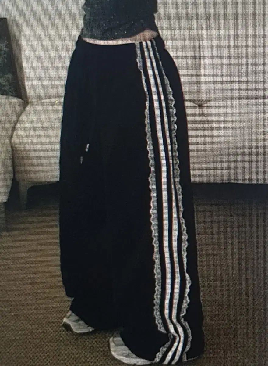  海外配送 レース パッチワーク カジュアル パンツ ジョガーパンツ スウェットパンツ パンツ