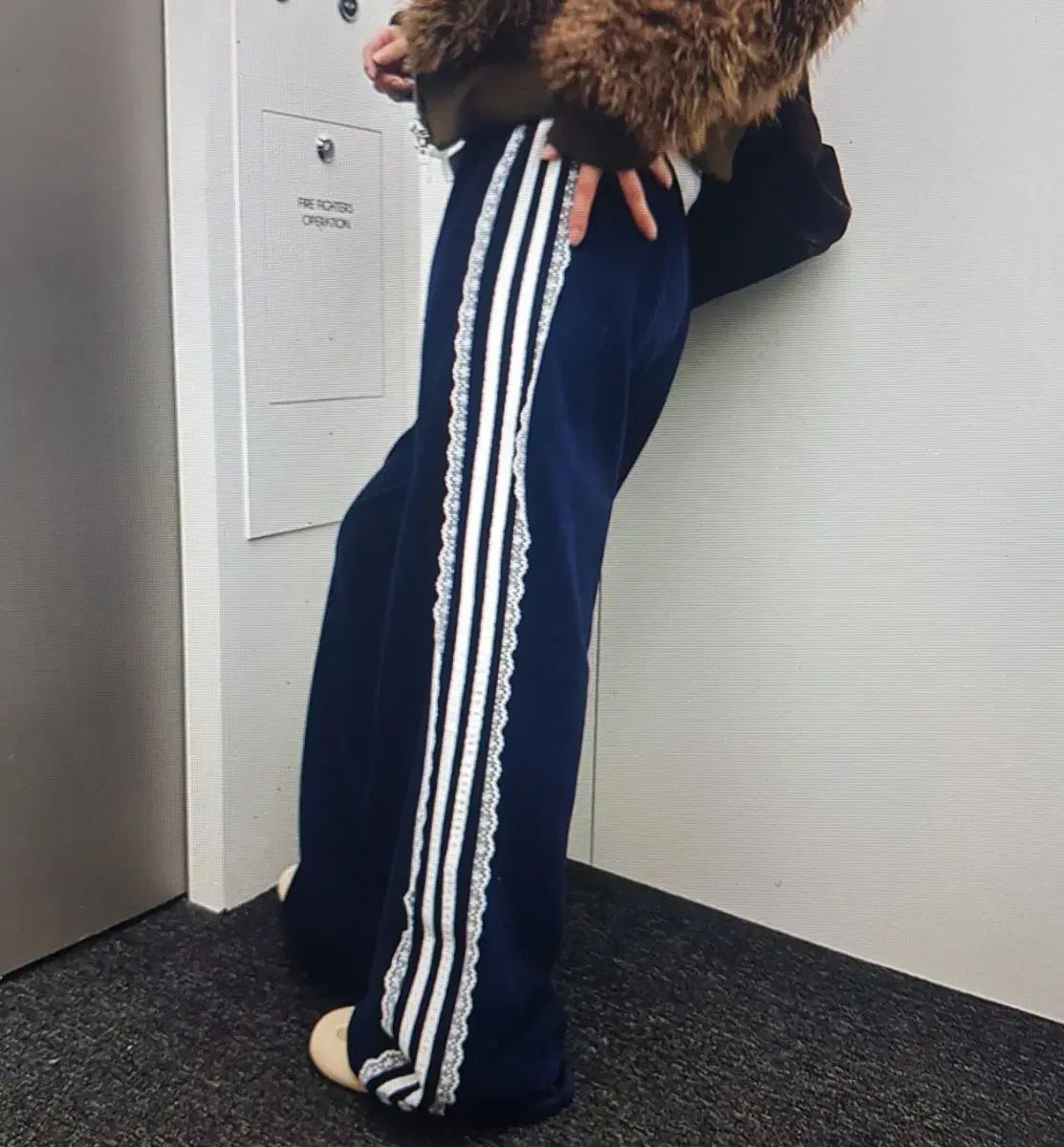 海外配送 レース パッチワーク カジュアル パンツ