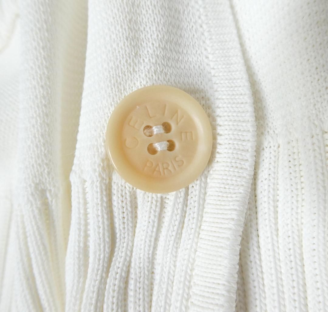 美品 CELINE セリーヌ サイズ38 ポケット 袖折り返し リブニット