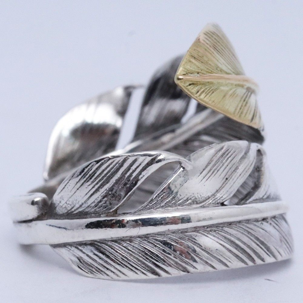  9号 TARO WASHIMI K 18 トップ 1 S フェザーリング シルバー リング 指輪 アクセサリー