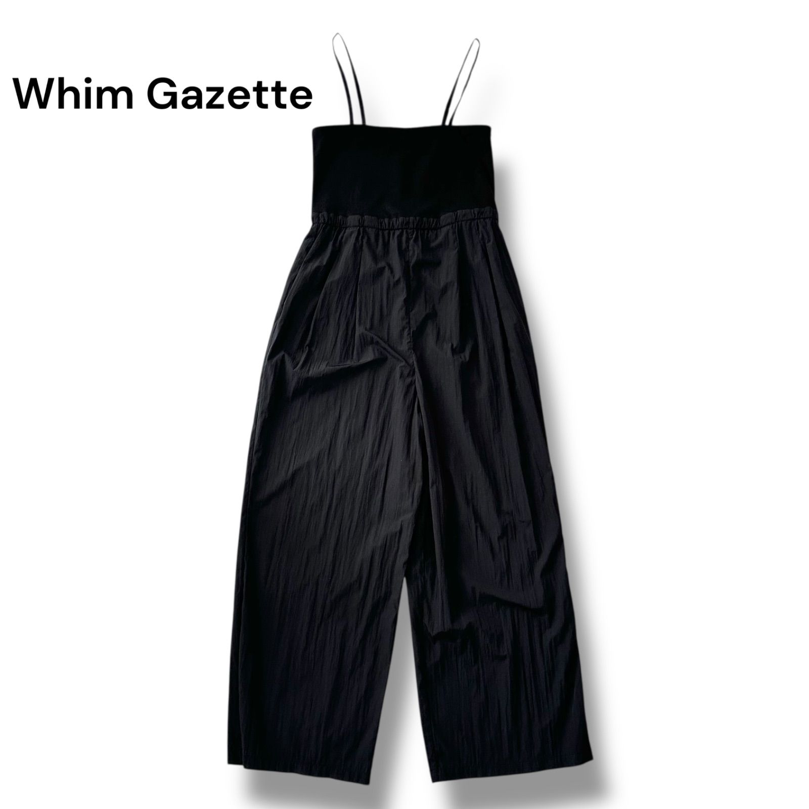 ウィムガゼット Whim Gazette THE PAUSE リブベアオールインワン 黒 24 SS