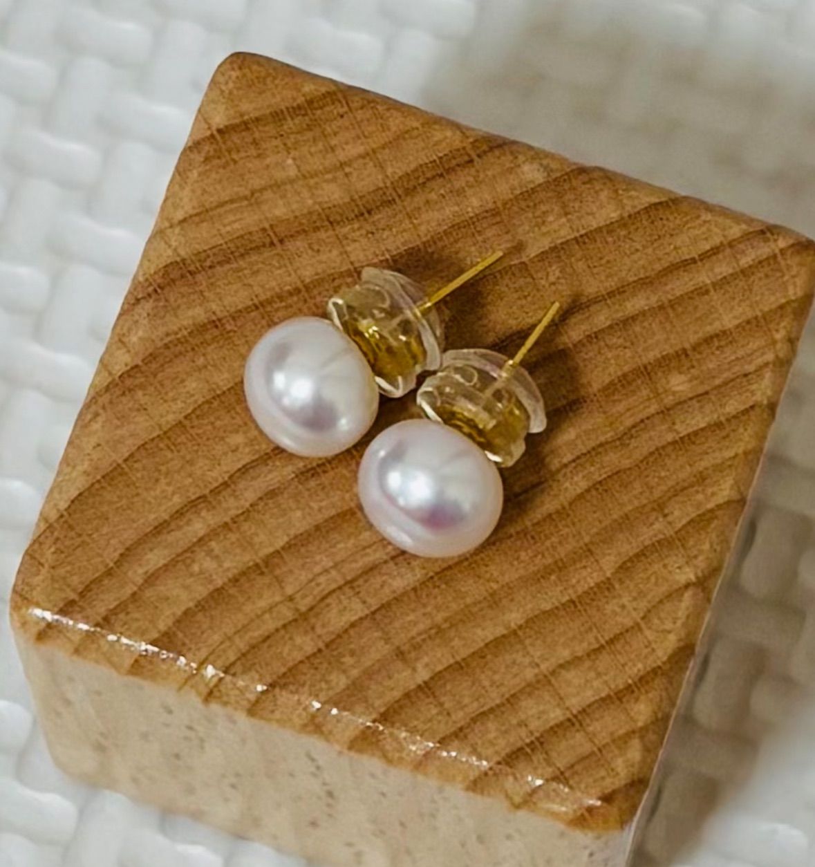 パール ピアス 18金 ゴールド 淡水パール 本真珠 K18 ボールピアス