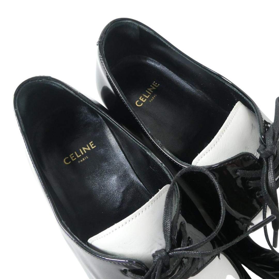 極美品 CELINE セリーヌ ローファー ドレスシューズ レースアップ 