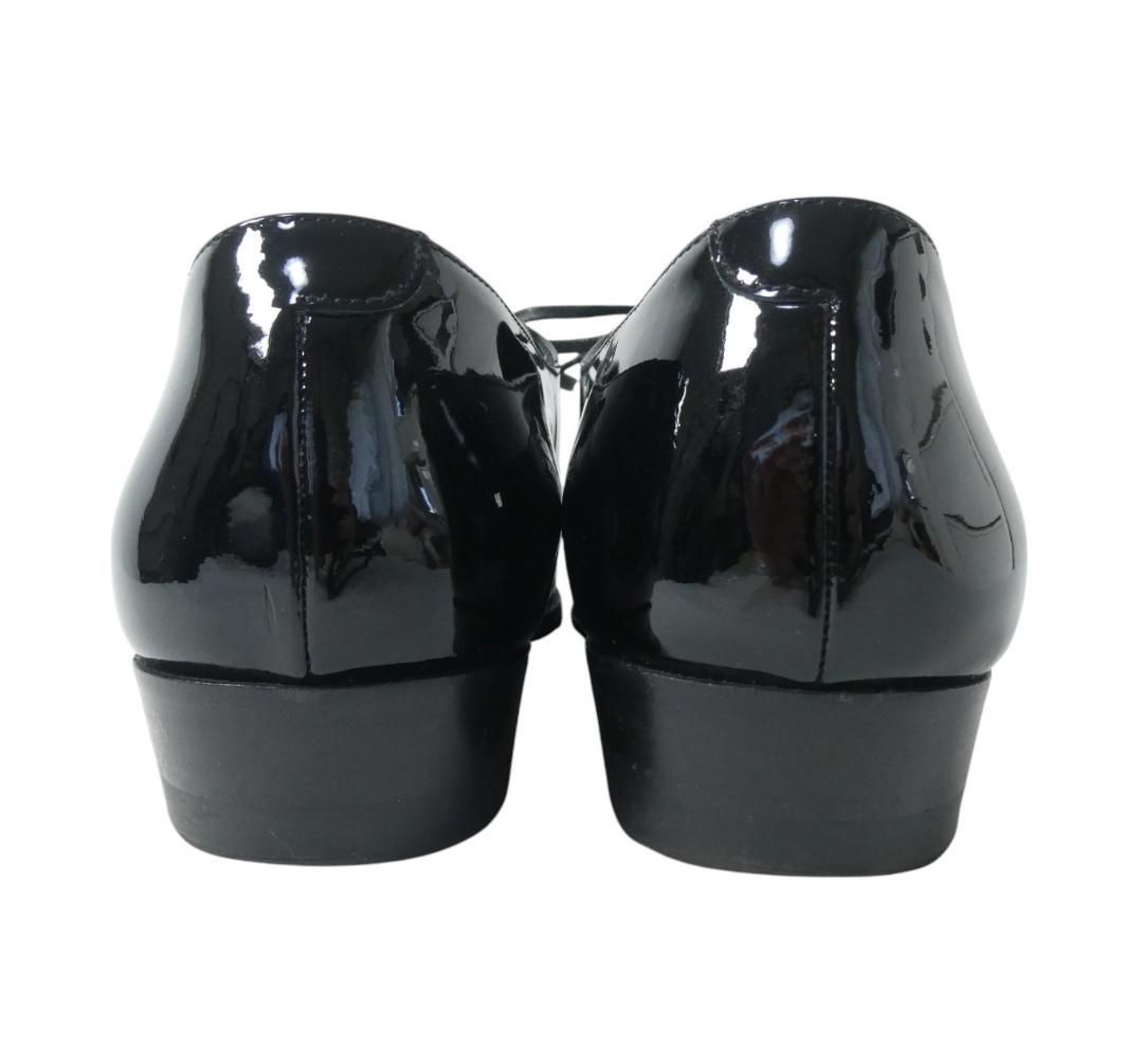 極美品 CELINE セリーヌ サイズ34.5 約21.5㎝ バイカラー エナメル