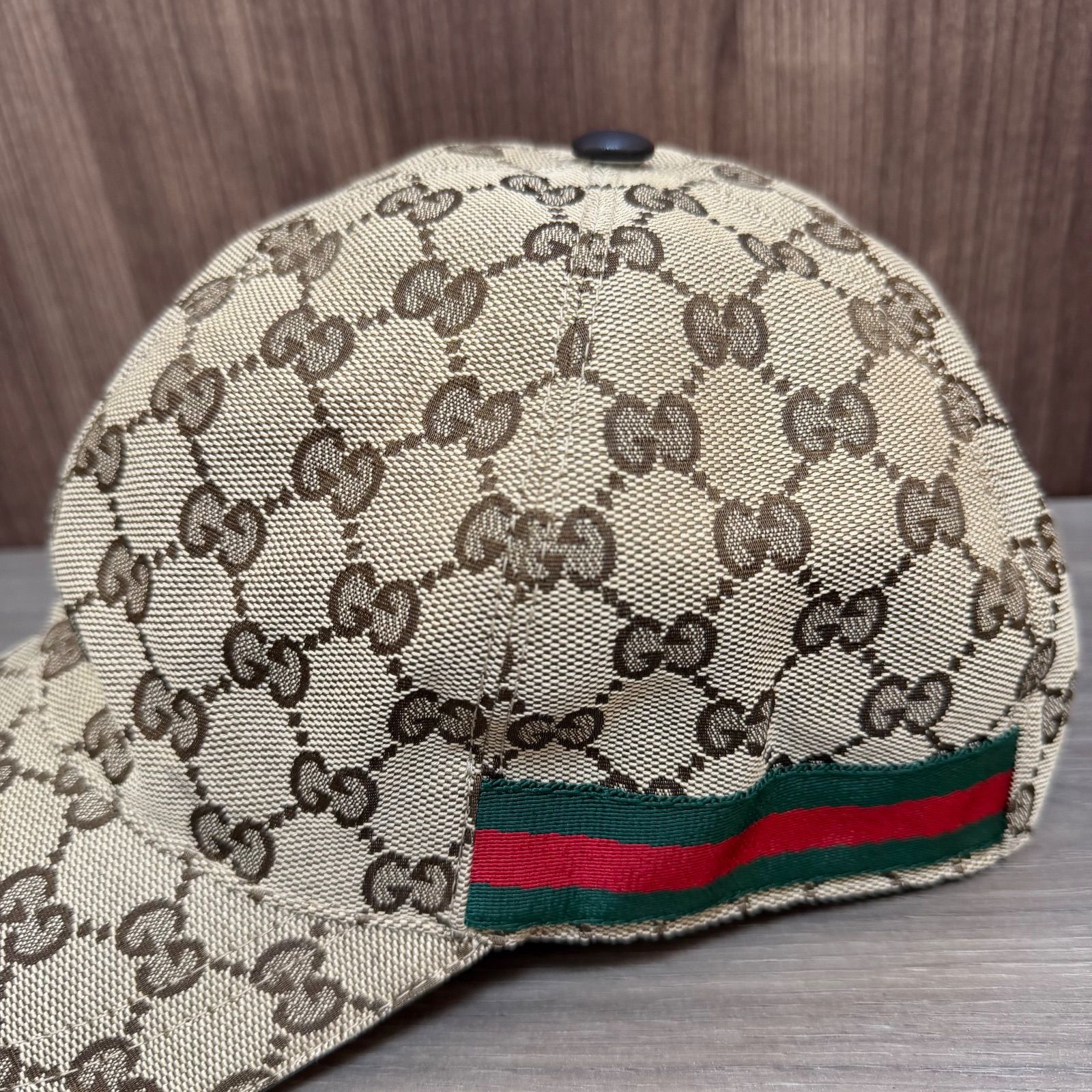 ☆【極美品】GUCCI グッチ ウェブ ストライプ付き 200035 GGキャンバス