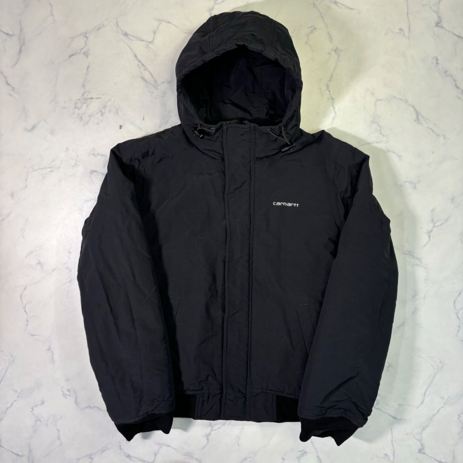 Carhartt カーハート 中綿ジャケット フード付き ブラック 黒 古着 