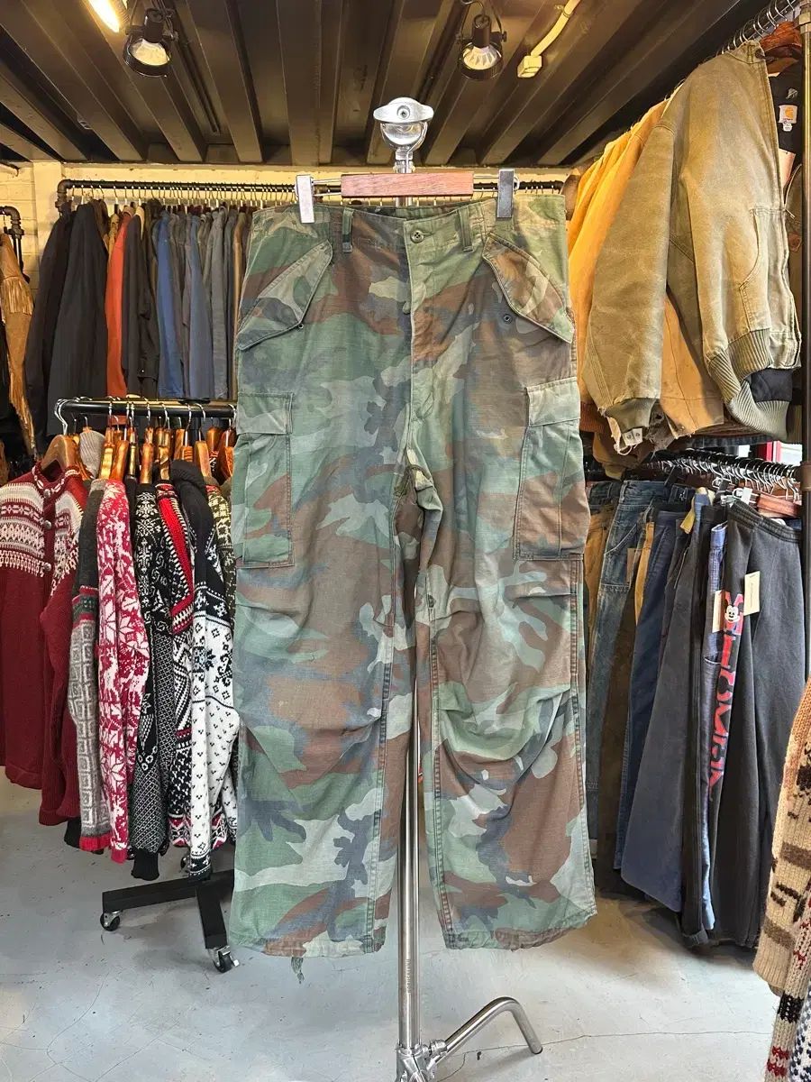 80 s ミリタリー オリジナル M 65 ウッドランド フィールド パンツ
