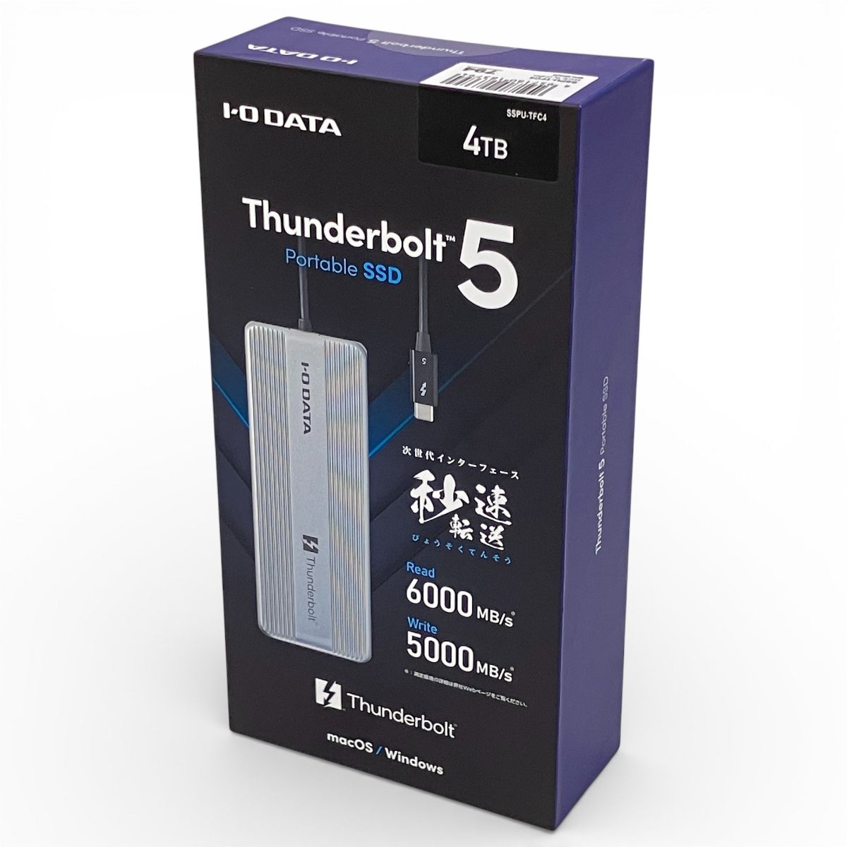 IO DATA SSPU TFC 4 外付けSSD Thunderbolt 5 秒速転送 次世代インターフェース ♥