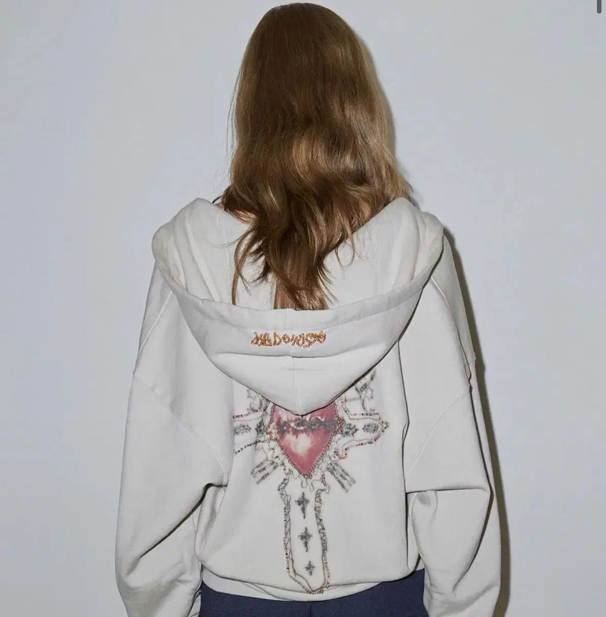 SCULPTOR Beaded Saint Hoodie Zip Up 白