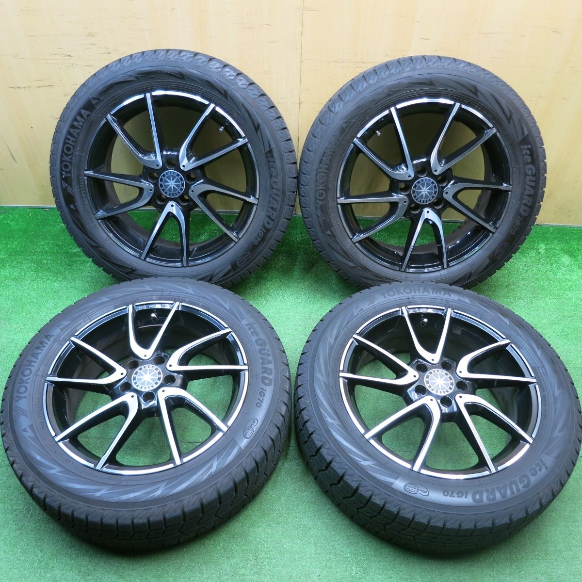 バリ溝 23年 キレイ ほぼ10分 ベンツ 等 EURO FORSCH H 844 215 60 R 18 スタッドレス ヨコハマ アイスガード iG 70 ユーロフォルシュ 18インチ PCD 112 5 ス