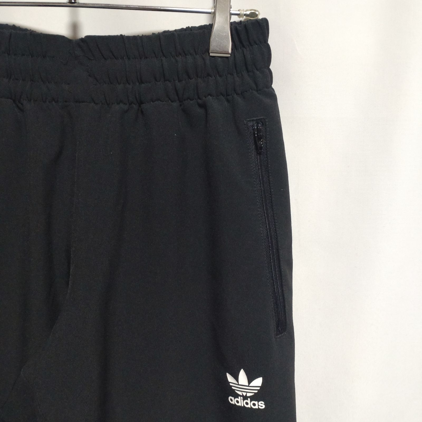 adidas アディダス トラックパンツ S 黒 ジップポケット 裾ジップ